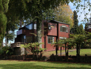 Luxury forest retreat deck